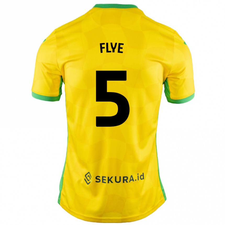 Vyrai Ceri Flye #5 Geltona Žalia Namų Marškinėliai 2024/25 T-Shirt