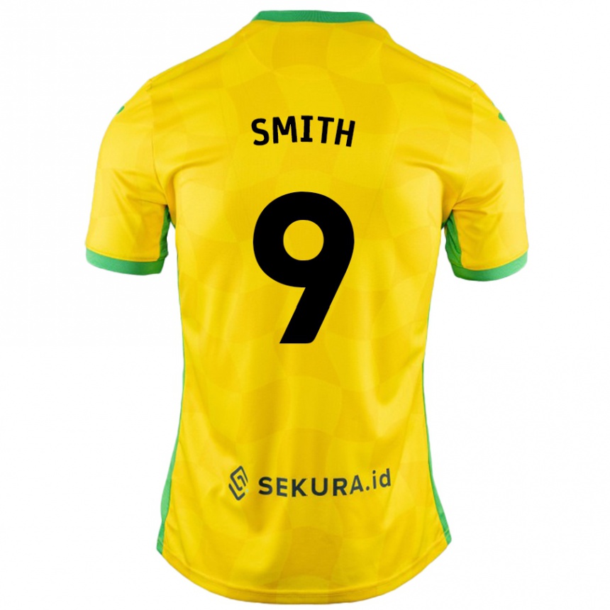 Vyrai Ellie Smith #9 Geltona Žalia Namų Marškinėliai 2024/25 T-Shirt