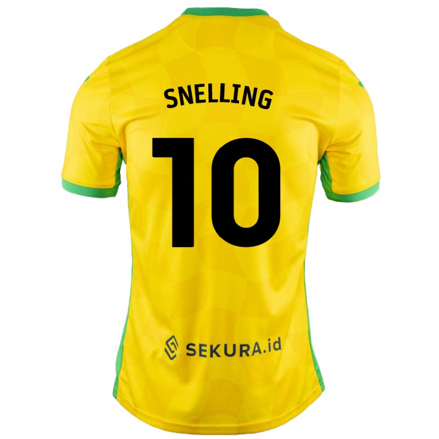 Vyrai Natasha Snelling #10 Geltona Žalia Namų Marškinėliai 2024/25 T-Shirt