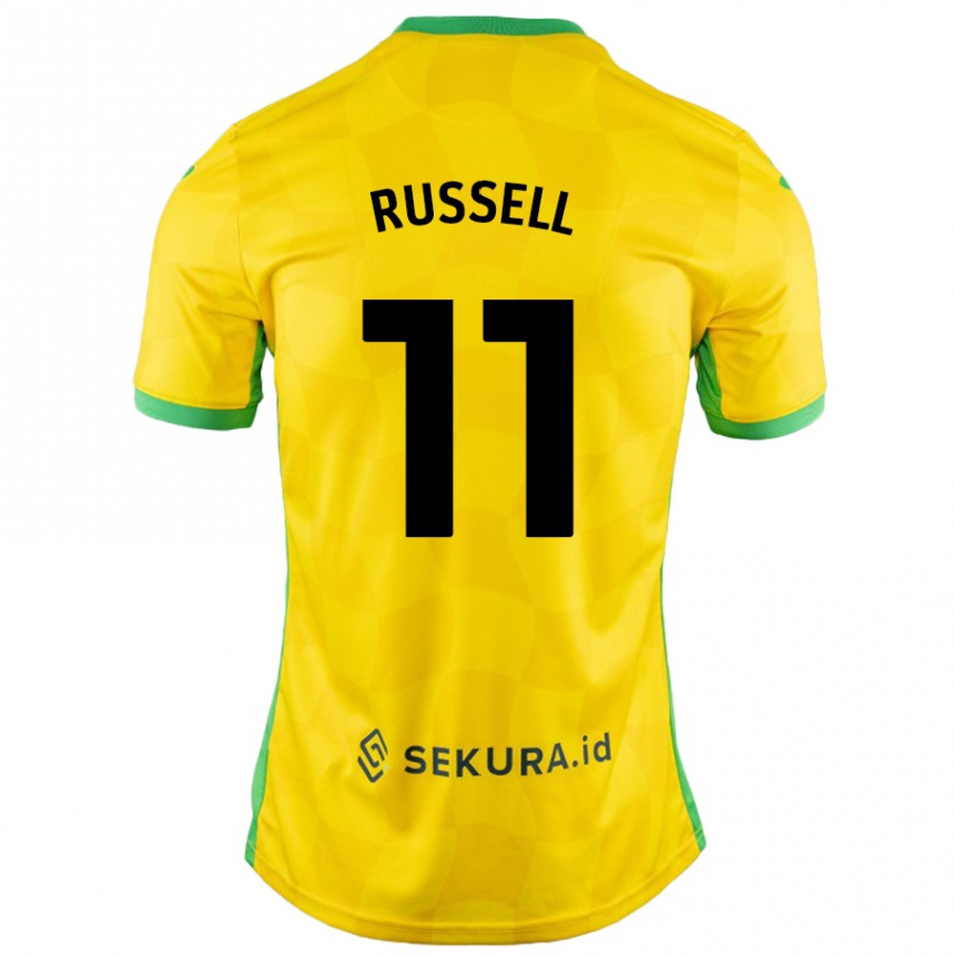 Vyrai Rebecca Russell #11 Geltona Žalia Namų Marškinėliai 2024/25 T-Shirt