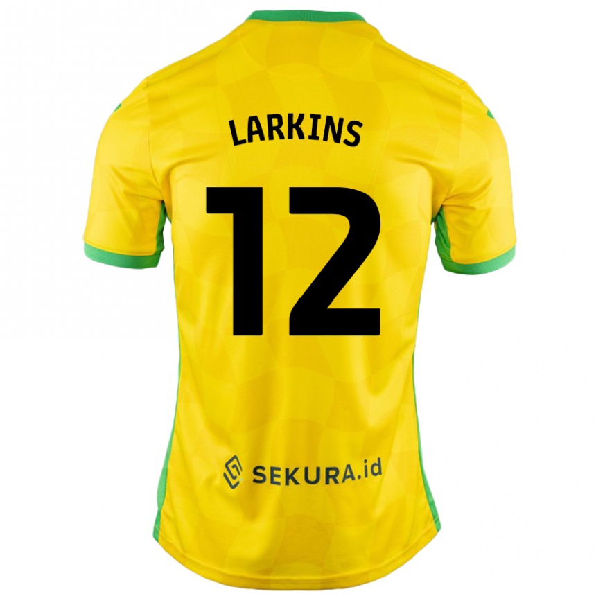 Vyrai Anna Larkins #12 Geltona Žalia Namų Marškinėliai 2024/25 T-Shirt