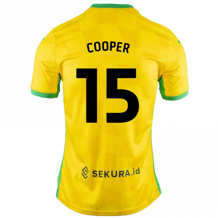 Vyrai Naomi Cooper #15 Geltona Žalia Namų Marškinėliai 2024/25 T-Shirt