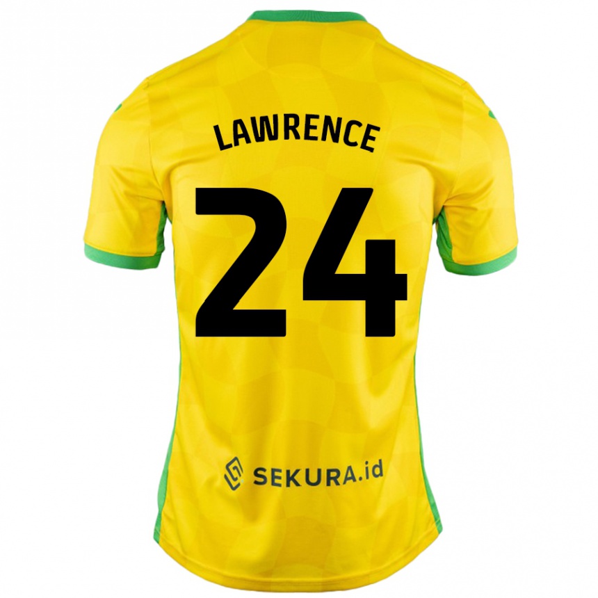 Vyrai Rachel Lawrence #24 Geltona Žalia Namų Marškinėliai 2024/25 T-Shirt