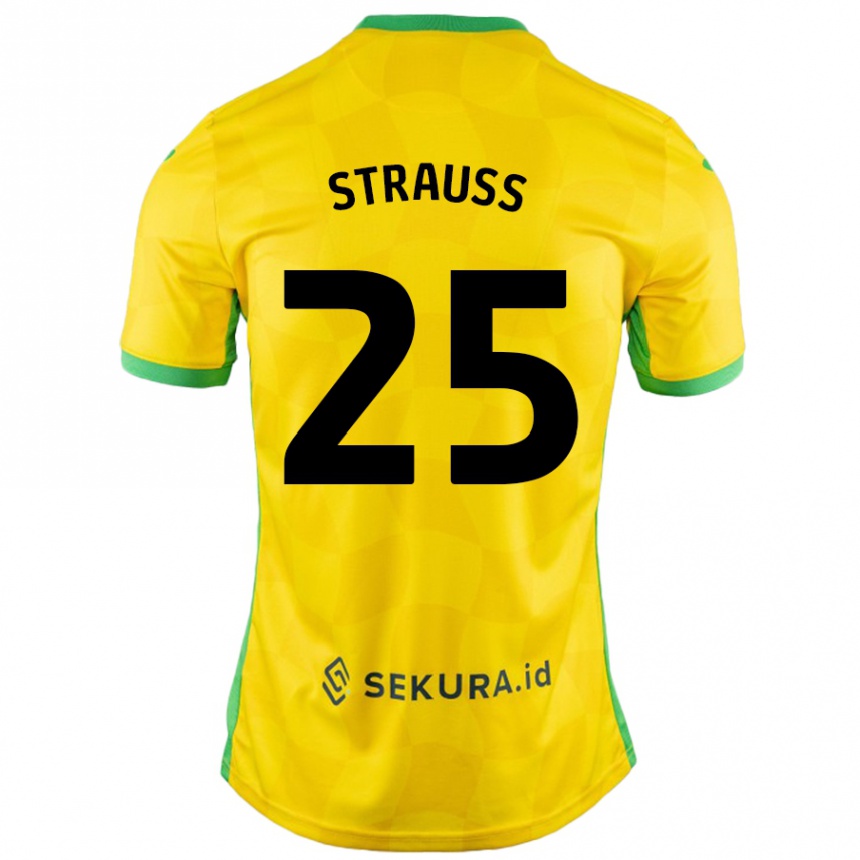 Vyrai Hope Strauss #25 Geltona Žalia Namų Marškinėliai 2024/25 T-Shirt