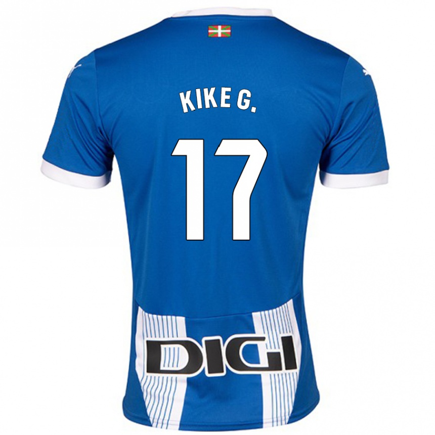 Vyrai Kike García #17 Mėlyna Namų Marškinėliai 2024/25 T-Shirt