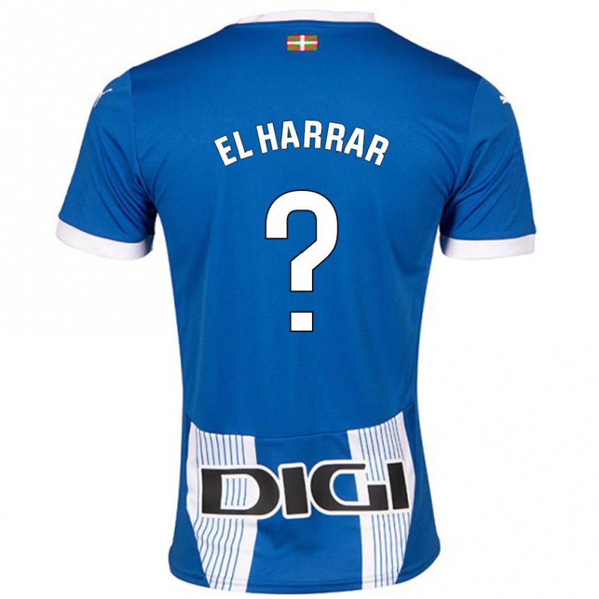 Vyrai Mohamed El Harrar #0 Mėlyna Namų Marškinėliai 2024/25 T-Shirt