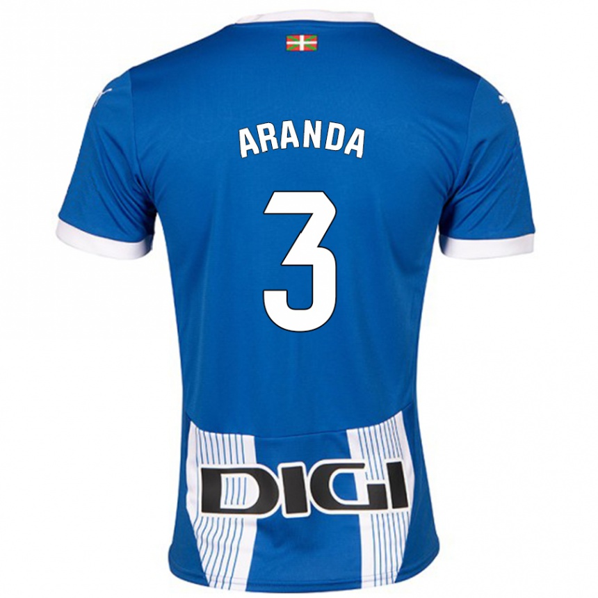 Vyrai Miguel Aranda #3 Mėlyna Namų Marškinėliai 2024/25 T-Shirt