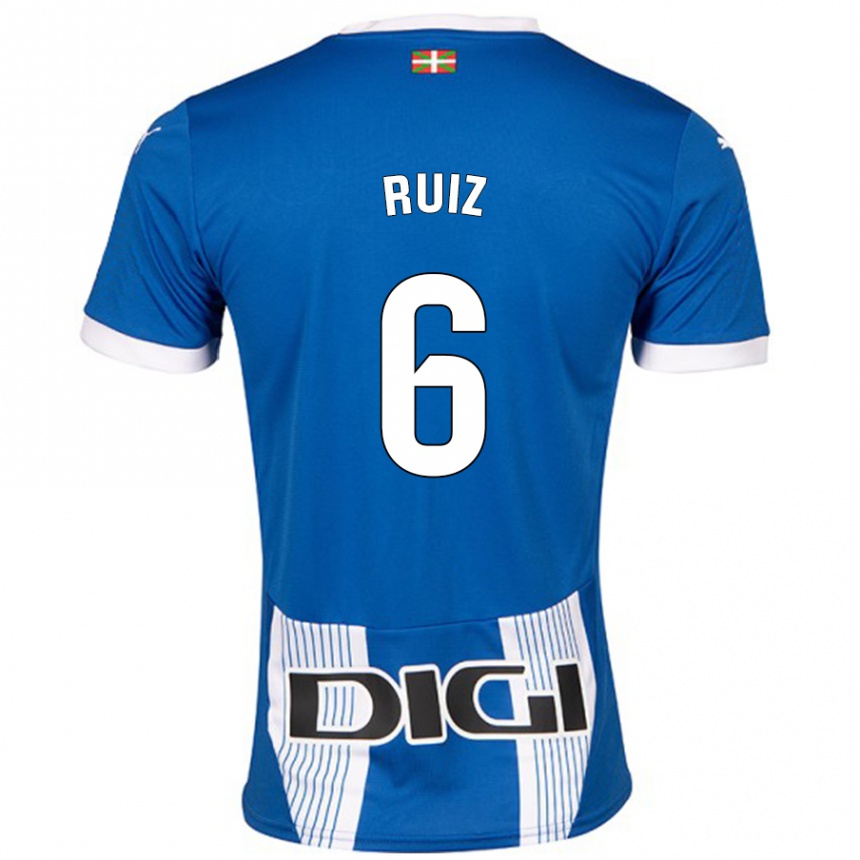 Vyrai Markel Ruiz #6 Mėlyna Namų Marškinėliai 2024/25 T-Shirt