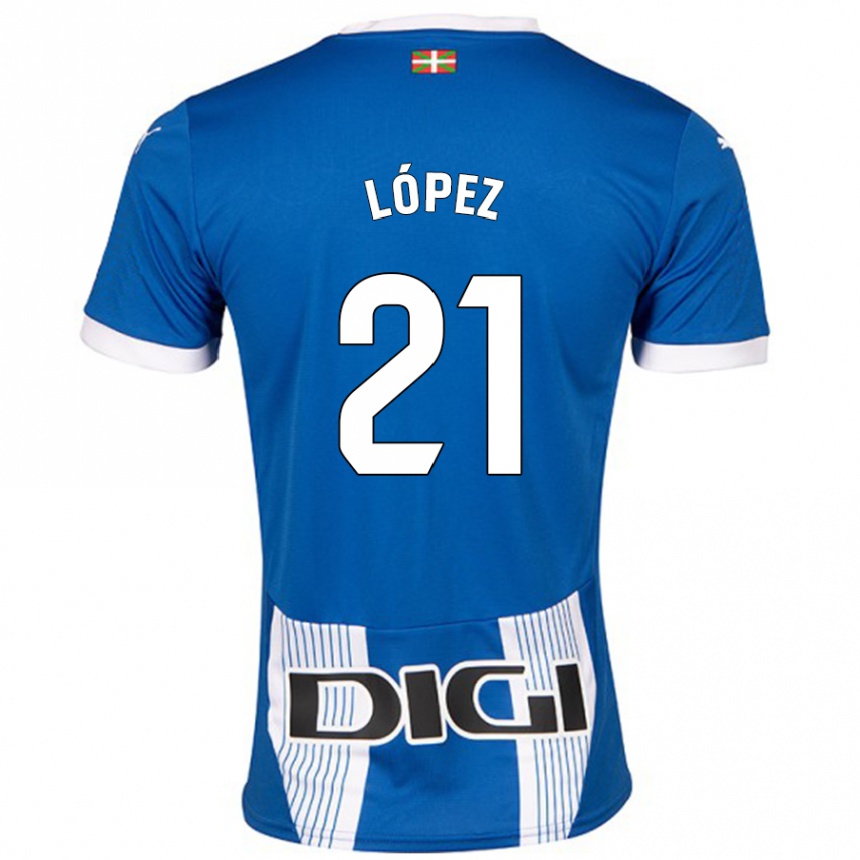 Vyrai Juanma López #21 Mėlyna Namų Marškinėliai 2024/25 T-Shirt