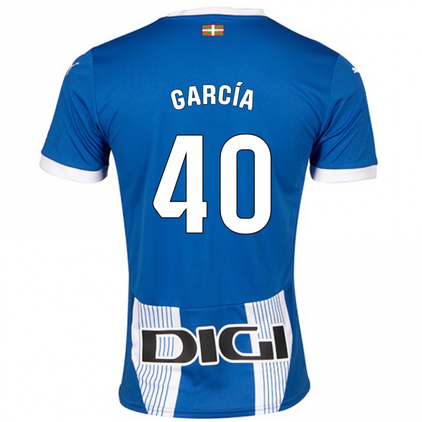 Vyrai Álvaro García #40 Mėlyna Namų Marškinėliai 2024/25 T-Shirt