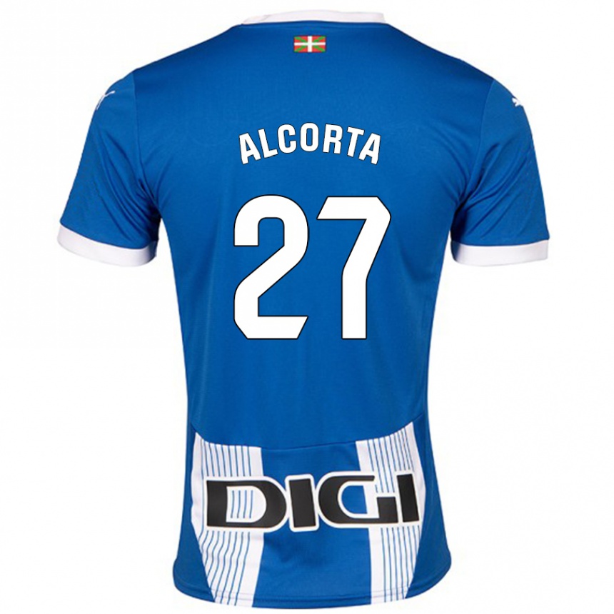 Vyrai Alaitz Alcorta #27 Mėlyna Namų Marškinėliai 2024/25 T-Shirt