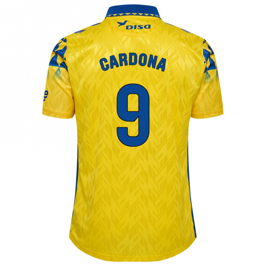 Vyrai Marc Cardona #9 Geltona Mėlyna Namų Marškinėliai 2024/25 T-Shirt