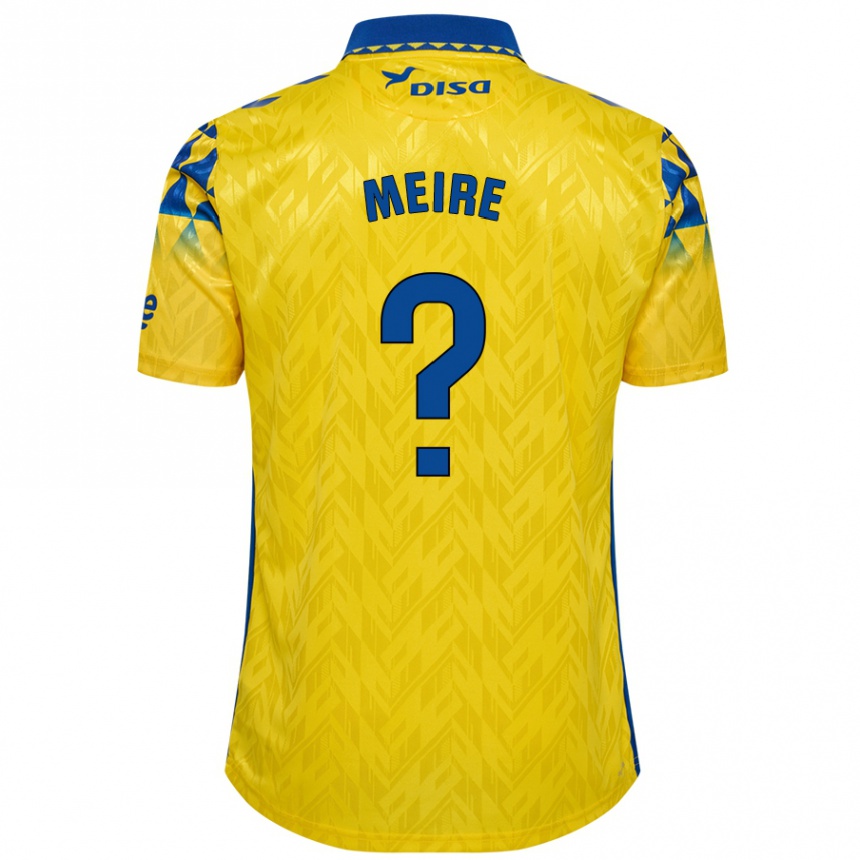 Vyrai Kylian Meire #0 Geltona Mėlyna Namų Marškinėliai 2024/25 T-Shirt