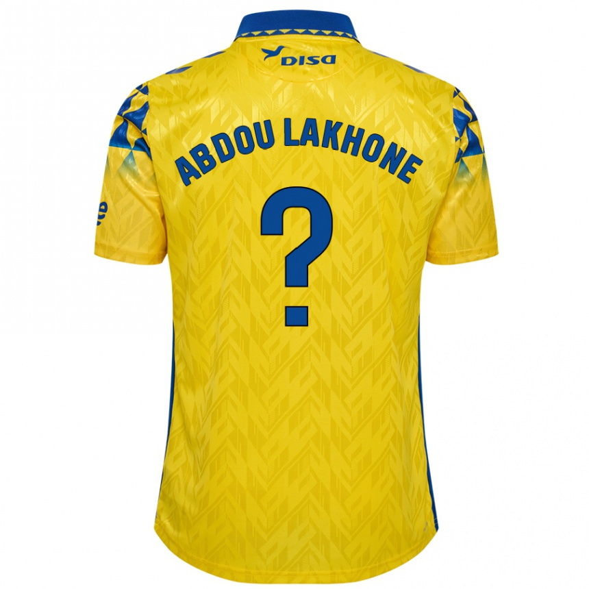 Vyrai Pape Abdou Lakhone #0 Geltona Mėlyna Namų Marškinėliai 2024/25 T-Shirt