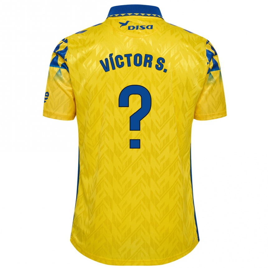 Vyrai Víctor Sánchez #0 Geltona Mėlyna Namų Marškinėliai 2024/25 T-Shirt