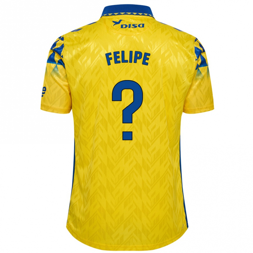 Vyrai Amai Felipe #0 Geltona Mėlyna Namų Marškinėliai 2024/25 T-Shirt