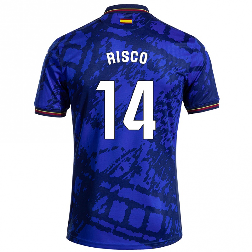 Vyrai Alberto Risco #14 Tamsesnė Mėlyna Namų Marškinėliai 2024/25 T-Shirt