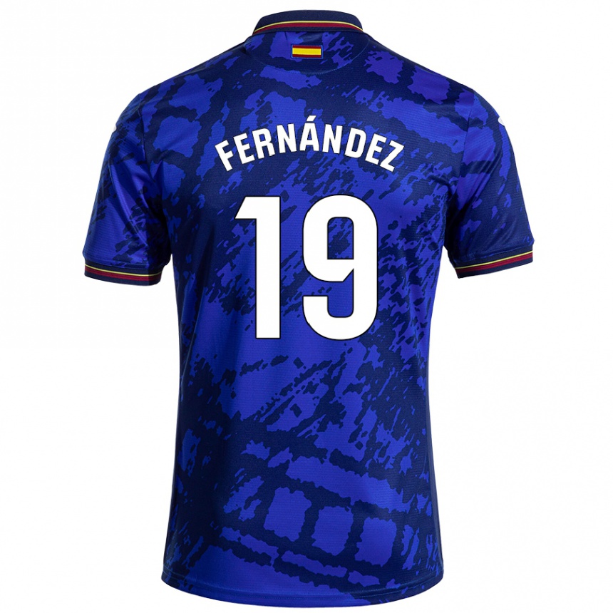 Vyrai Ismael Fernández #19 Tamsesnė Mėlyna Namų Marškinėliai 2024/25 T-Shirt