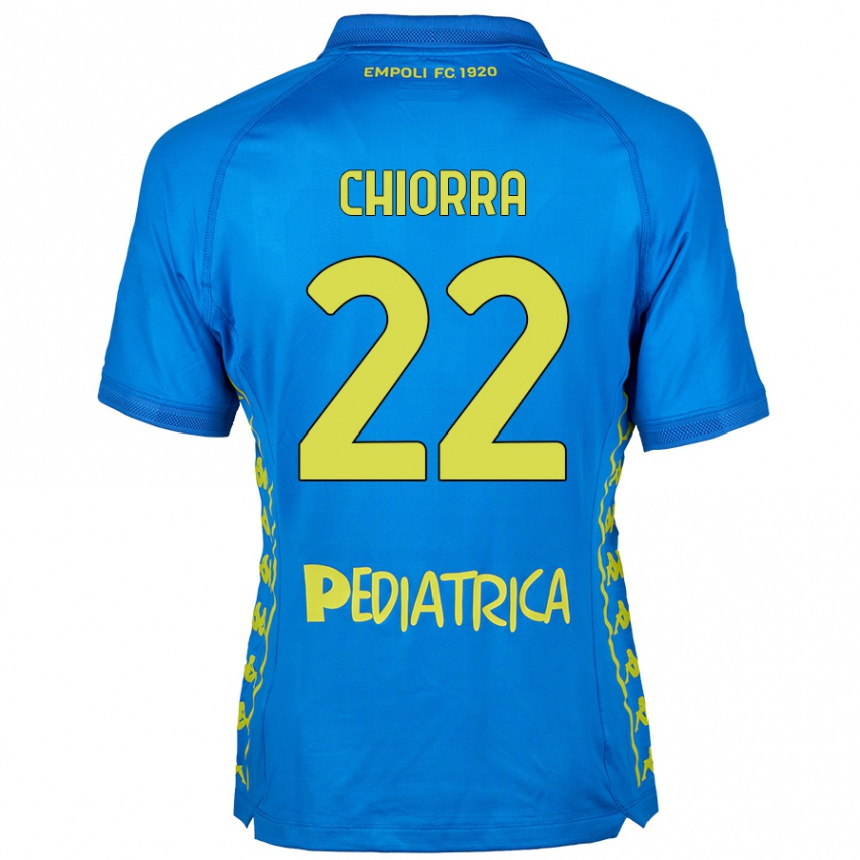 Vyrai Niccolò Chiorra #22 Mėlyna Namų Marškinėliai 2024/25 T-Shirt