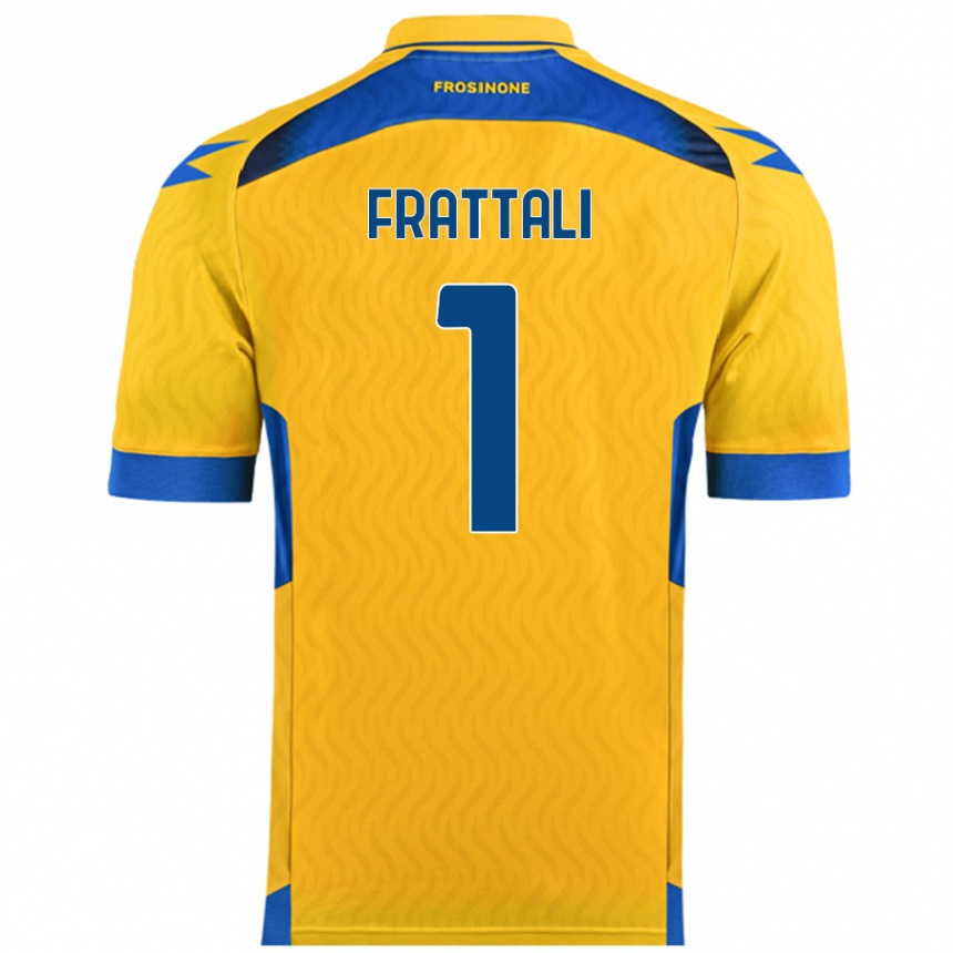 Vyrai Pierluigi Frattali #1 Geltona Namų Marškinėliai 2024/25 T-Shirt