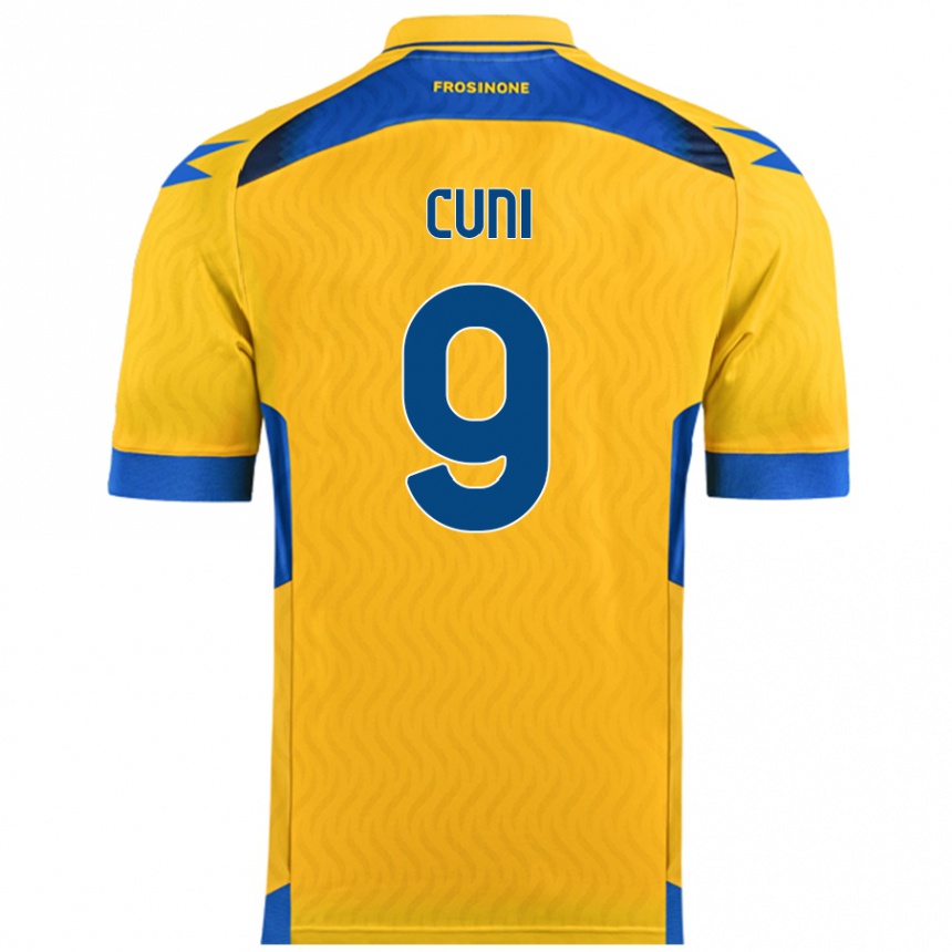 Vyrai Marvin Cuni #9 Geltona Namų Marškinėliai 2024/25 T-Shirt