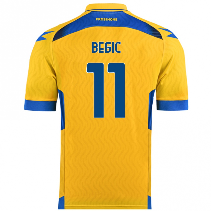 Vyrai Tjas Begic #11 Geltona Namų Marškinėliai 2024/25 T-Shirt