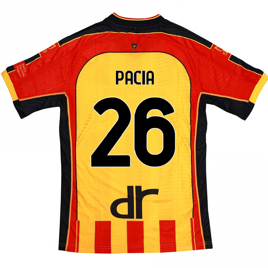 Vyrai Fabiano Pacia #26 Geltona Raudona Namų Marškinėliai 2024/25 T-Shirt