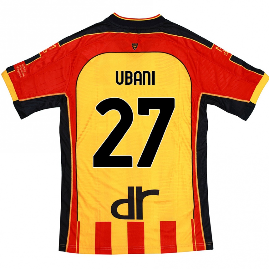 Vyrai Marlon Ubani #27 Geltona Raudona Namų Marškinėliai 2024/25 T-Shirt