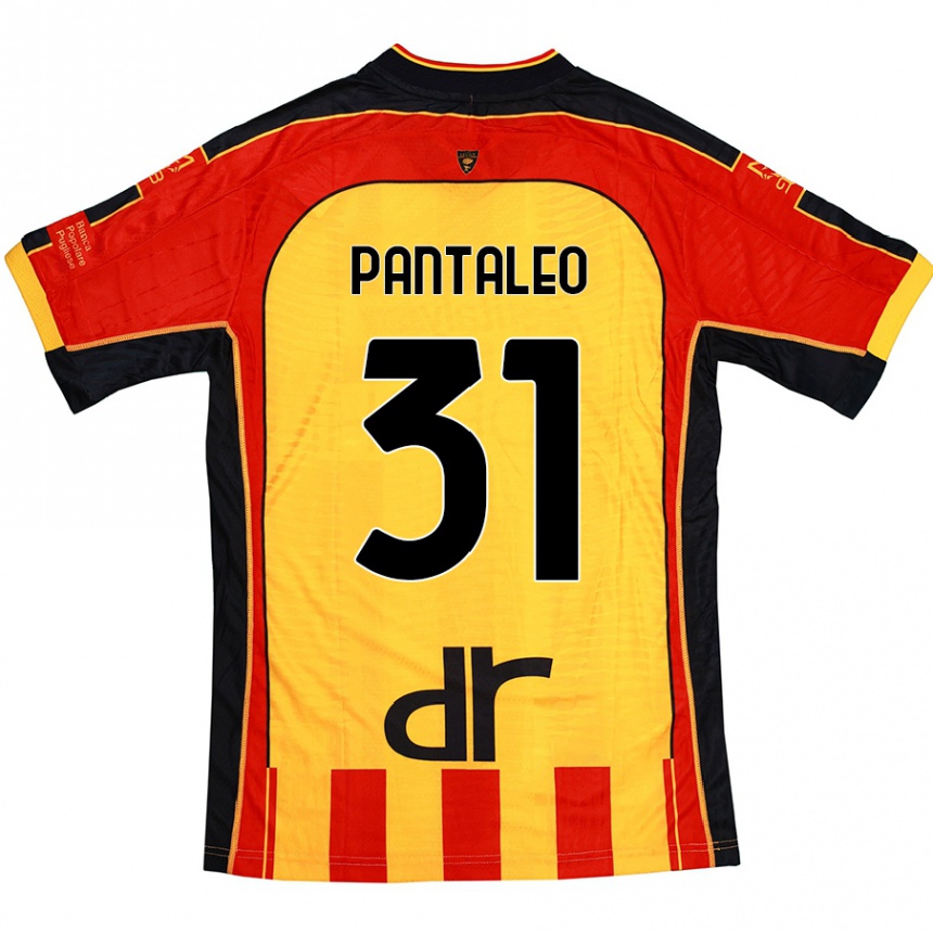 Vyrai Dario Pantaleo #31 Geltona Raudona Namų Marškinėliai 2024/25 T-Shirt