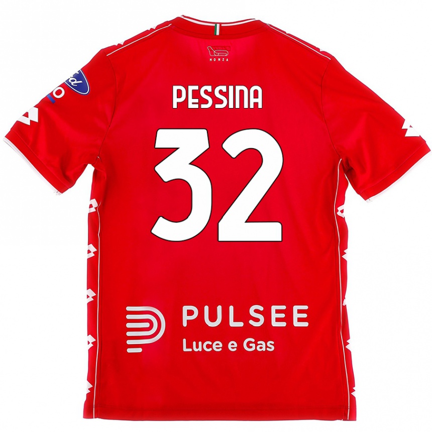 Vyrai Matteo Pessina #32 Raudona Balta Namų Marškinėliai 2024/25 T-Shirt