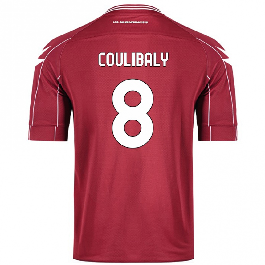 Vyrai Mamadou Coulibaly #8 Burgundija Namų Marškinėliai 2024/25 T-Shirt