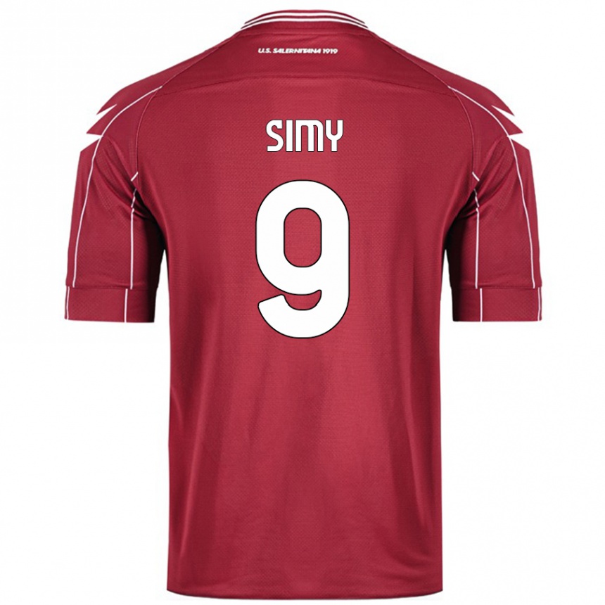 Vyrai Simy #9 Burgundija Namų Marškinėliai 2024/25 T-Shirt