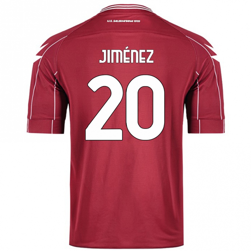 Vyrai Kaleb Jiménez #20 Burgundija Namų Marškinėliai 2024/25 T-Shirt