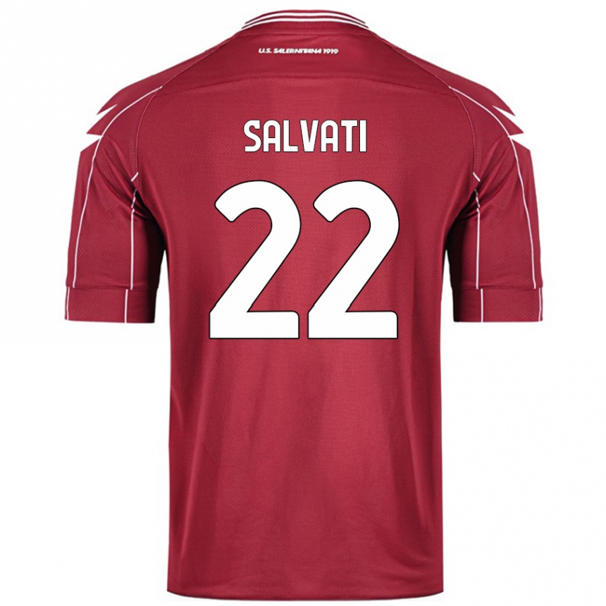 Vyrai Gregorio Salvati #22 Burgundija Namų Marškinėliai 2024/25 T-Shirt