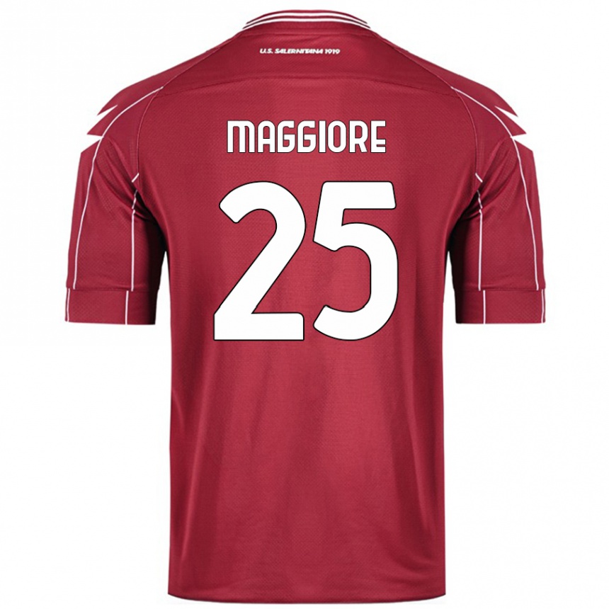 Vyrai Giulio Maggiore #25 Burgundija Namų Marškinėliai 2024/25 T-Shirt