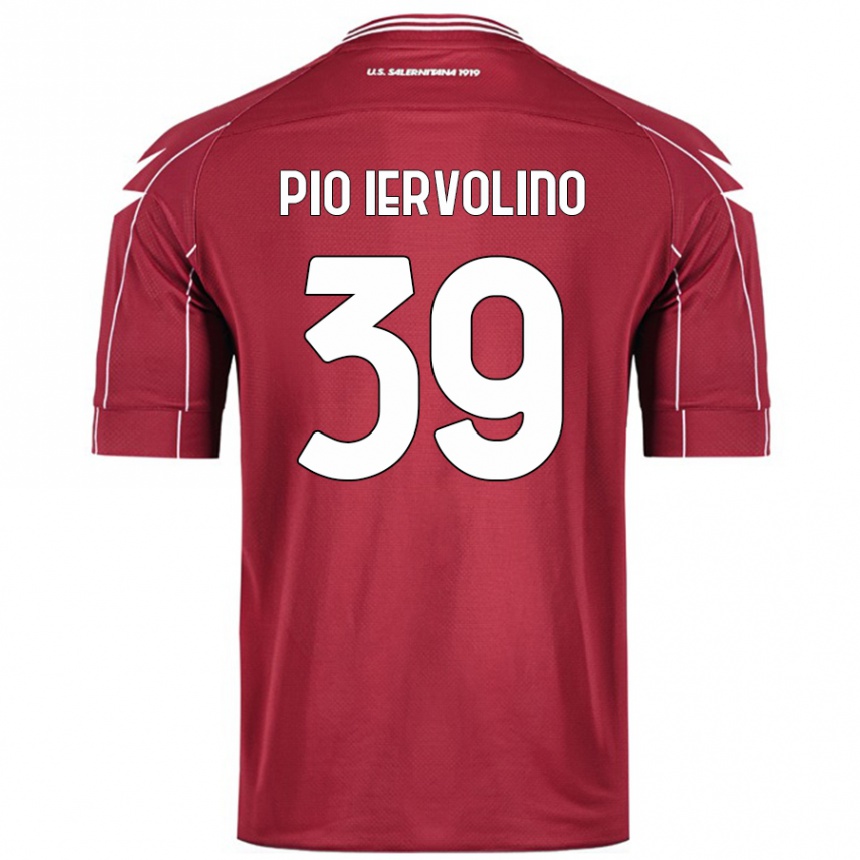 Vyrai Antonio Pio Iervolino #39 Burgundija Namų Marškinėliai 2024/25 T-Shirt