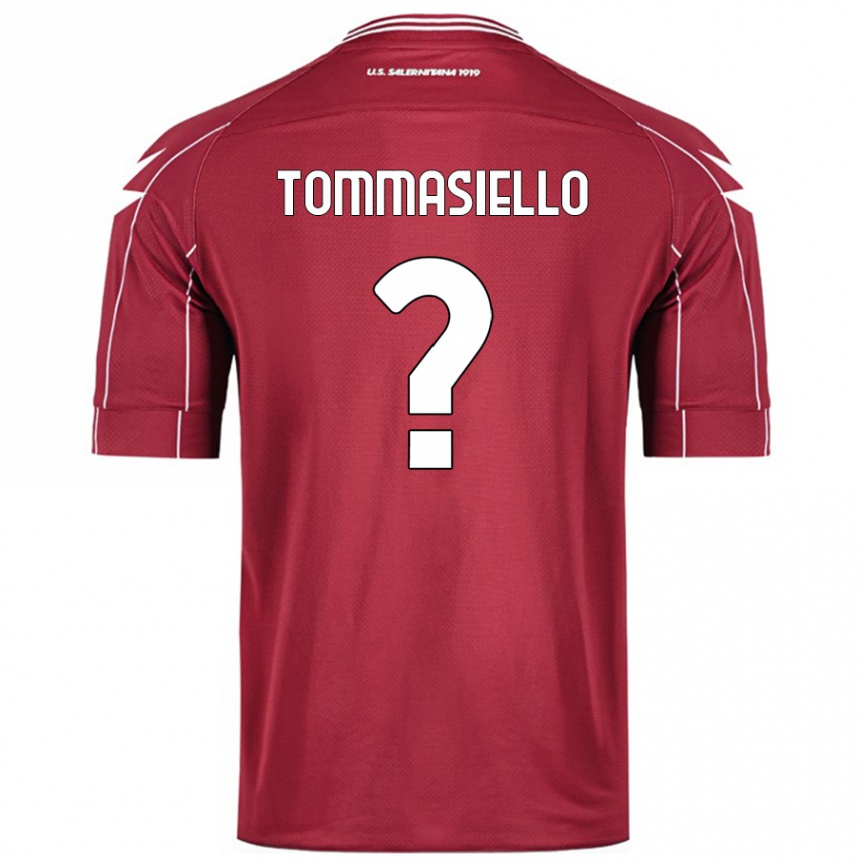 Vyrai Francesco Tommasiello #0 Burgundija Namų Marškinėliai 2024/25 T-Shirt