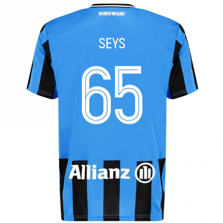 Vyrai Joaquin Seys #65 Dangaus Mėlyna Juoda Namų Marškinėliai 2024/25 T-Shirt