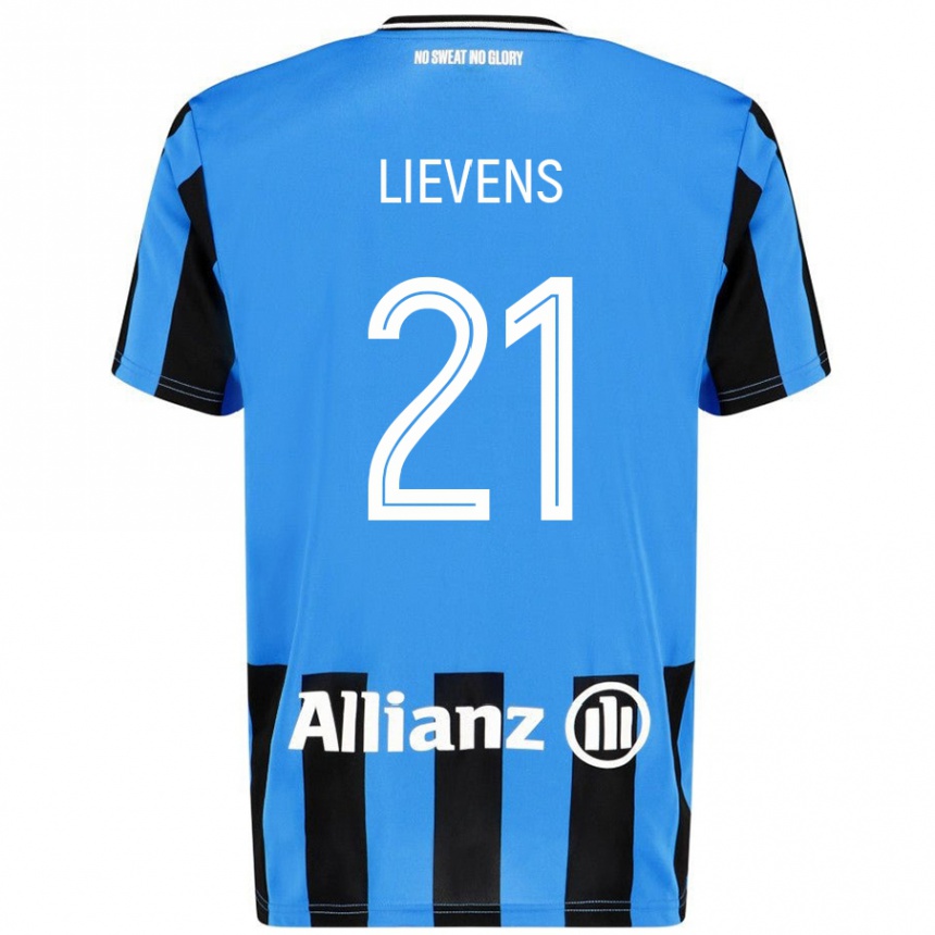 Vyrai Caitlin Lievens #21 Dangaus Mėlyna Juoda Namų Marškinėliai 2024/25 T-Shirt