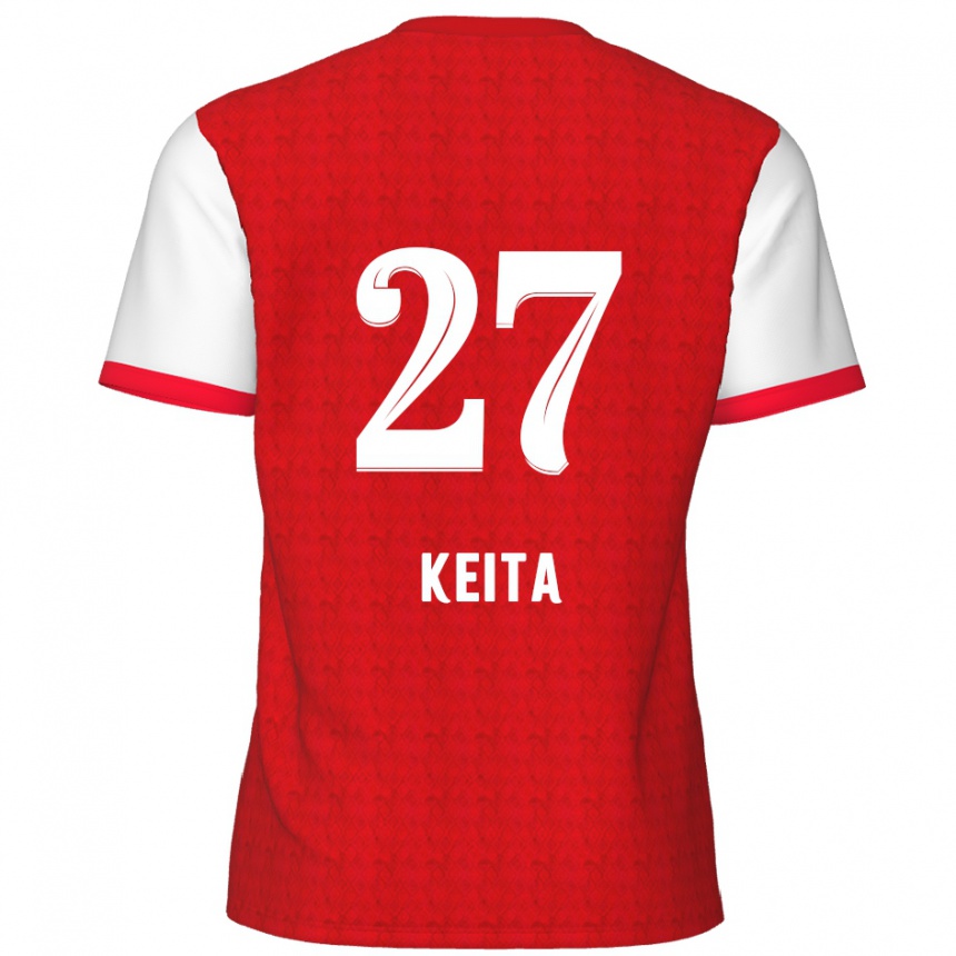 Vyrai Mandela Keita #27 Raudona Balta Namų Marškinėliai 2024/25 T-Shirt