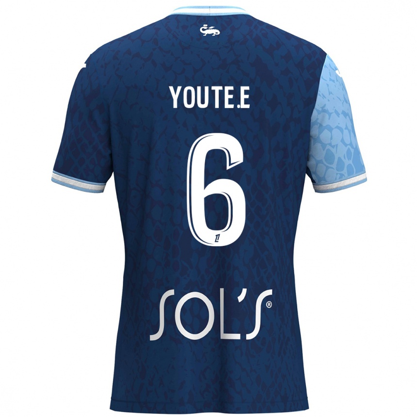 Vyrai Étienne Youté Kinkoué #6 Dangaus Mėlyna Tamsiai Mėlyna Namų Marškinėliai 2024/25 T-Shirt