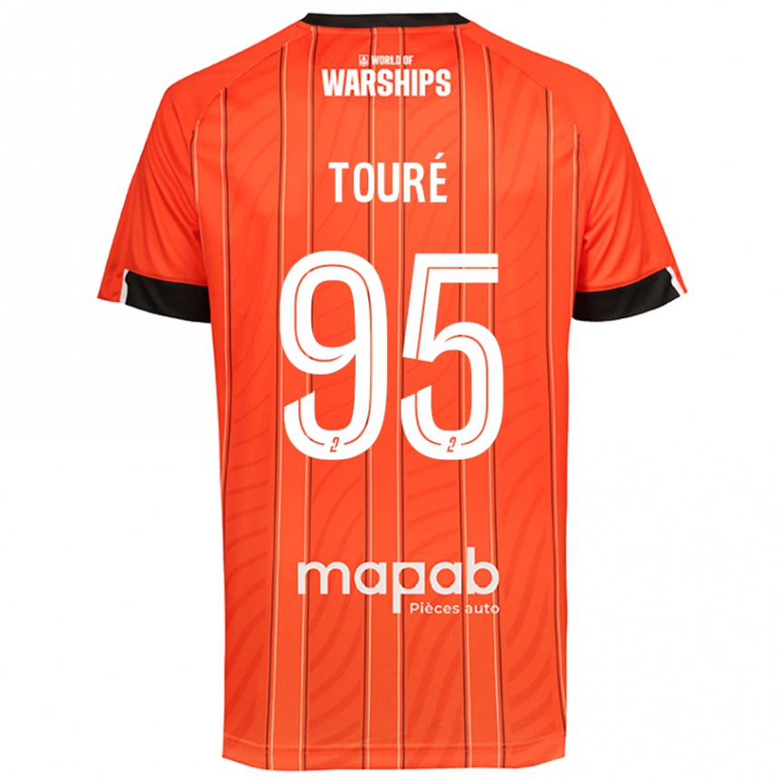 Vyrai Isaak Touré #95 Oranžinė Namų Marškinėliai 2024/25 T-Shirt