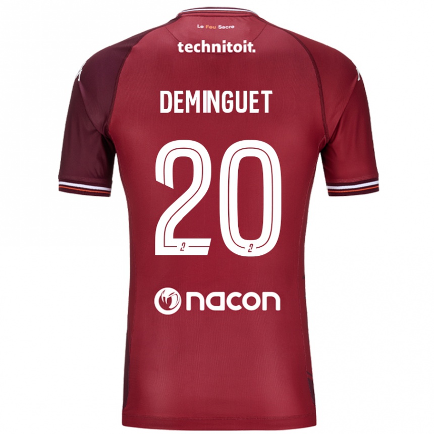 Vyrai Jessy Deminguet #20 Raudona Granata Namų Marškinėliai 2024/25 T-Shirt