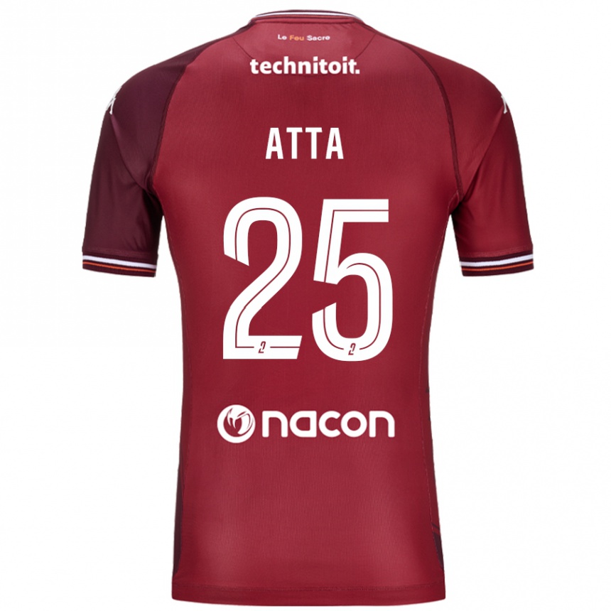 Vyrai Arthur Atta #25 Raudona Granata Namų Marškinėliai 2024/25 T-Shirt