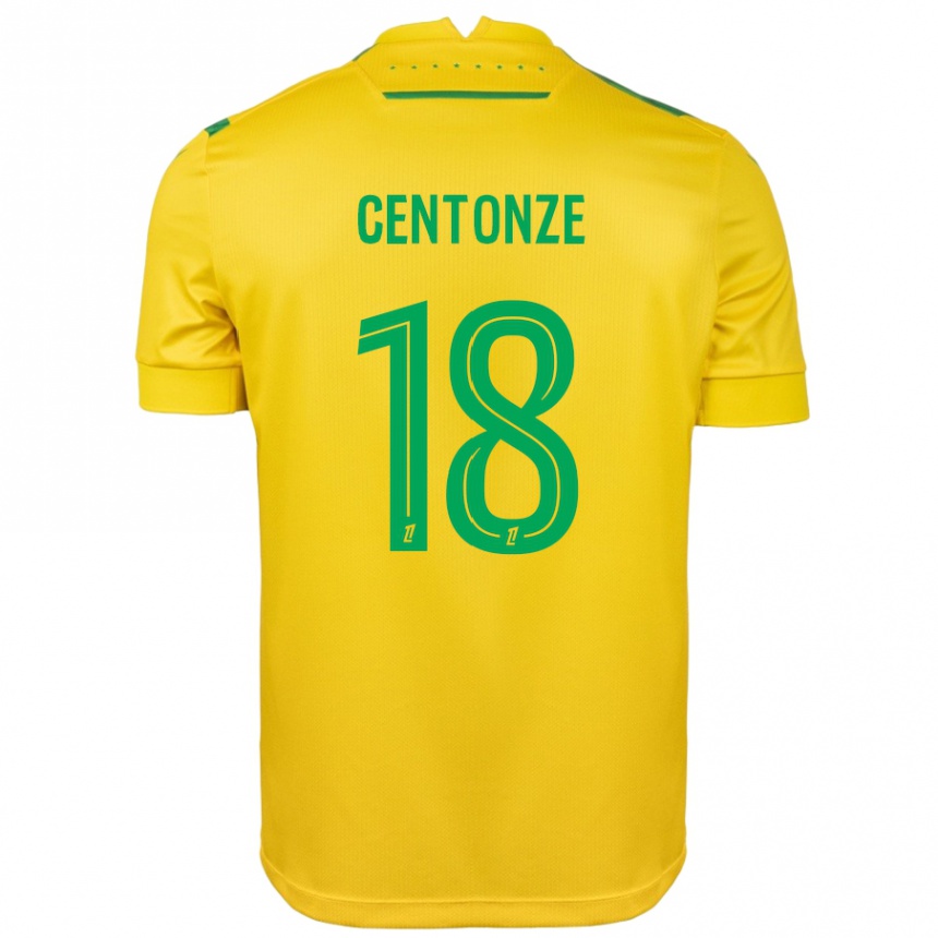 Vyrai Fabien Centonze #18 Geltona Žalia Namų Marškinėliai 2024/25 T-Shirt