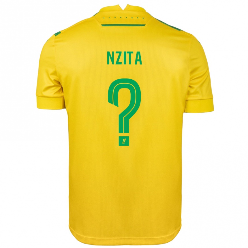 Vyrai Brayan Nzita #0 Geltona Žalia Namų Marškinėliai 2024/25 T-Shirt