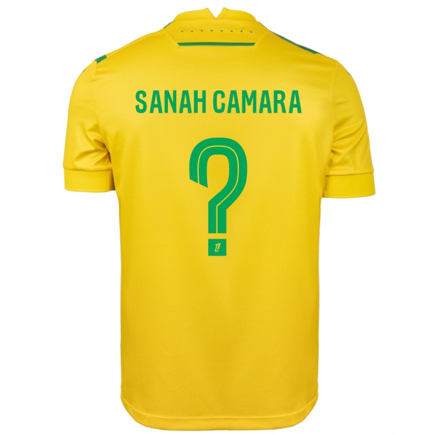 Vyrai Sanah Camara #0 Geltona Žalia Namų Marškinėliai 2024/25 T-Shirt