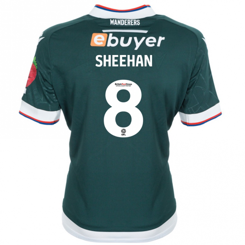 Vyrai Josh Sheehan #8 Tamsiai Žalia Išvykos Marškinėliai 2024/25 T-Shirt