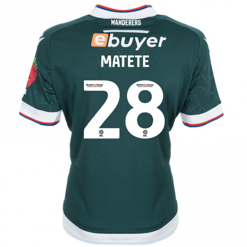 Vyrai Jay Matete #28 Tamsiai Žalia Išvykos Marškinėliai 2024/25 T-Shirt