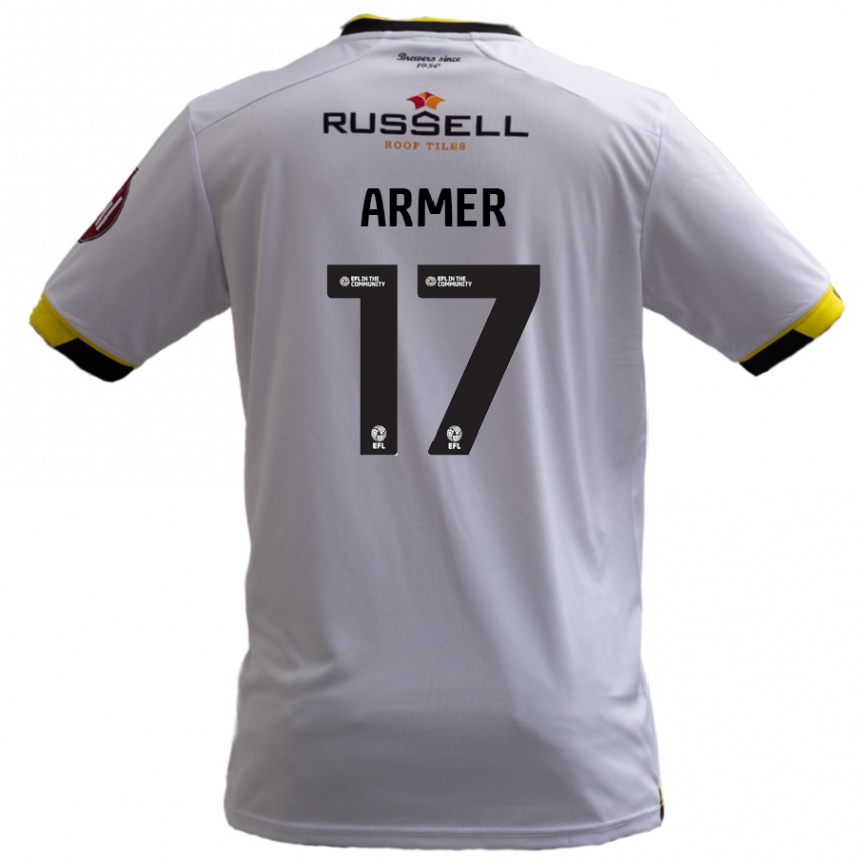 Vyrai Jack Armer #17 Baltas Išvykos Marškinėliai 2024/25 T-Shirt